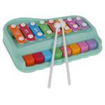 Sada 2v1 činely a piano – zelené